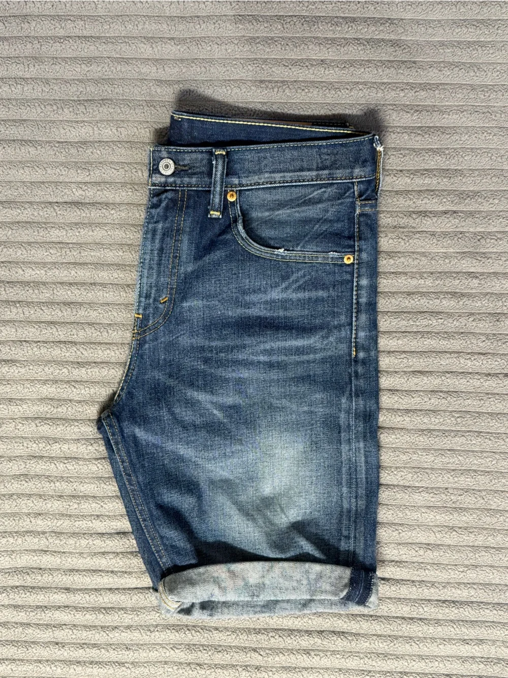Levi's 508 Model Slim Straight Men’s Faded Blue Jean Shorts